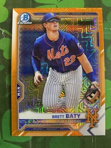 Mega caja refractor Bowman Chrome Brett Baty Orange 2021 #/25 #BCP-67 NY Mets - Imagen 1 de 2