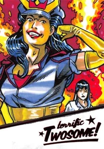 DC Comics Bombshells II TERRIFIC TWOSOME! Insert T9 / BIG BARDA & KIMIYO HOSHI - Picture 1 of 2