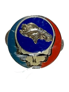 Grateful Dead Pin Steal Your Face Stealie Denver Broncos - Picture 1 of 1