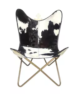 Arm Chair - Leather Home&Living Room chair–Black & White Butterfly chair PL2.79 - Picture 1 of 6