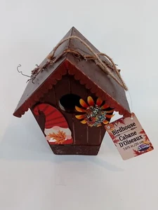 Wooden Bird House for Outdoor Hanging, Small Garden Bird Nesting Box Birdhouse - Picture 1 of 2