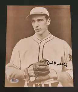 CARL HUBBELL Signed 8x10 Photo-HALL OF FAME-NEW YORK GIANTS-PSA - Picture 1 of 3