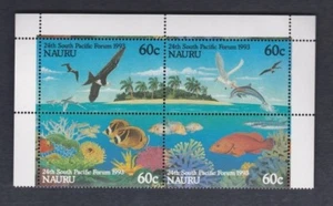 1993 Nauru Birds / Fish Block of 4 Stamps SG 410/13 MUH - Picture 1 of 1