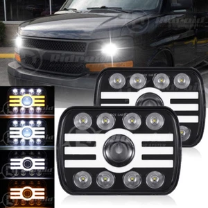 Pair 7X6 5x7 LED Headlight Hi/Lo Beam For Chevy Express Cargo Van 1500 3500 2500 - Picture 1 of 19