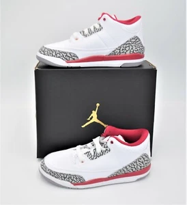 NEW AIR JORDAN 3 RETRO SHOES GS SIZE 6.5Y WOMEN'S SZ 8 “CARDINAL RED” 398614-126 - Picture 1 of 6