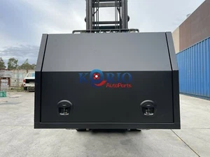 Black Aluminium Side Opening Ute Trailer ToolBox With Shelf 1200L x 600W x850Hmm - Picture 1 of 7