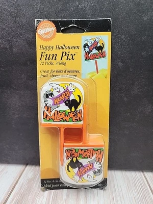 De colección 1998 Wilton FELIZ HALLOWEEN Fantasma Gato Tumba Divertido Pix Cupcake Postre Selecciones Foto 1 de 2