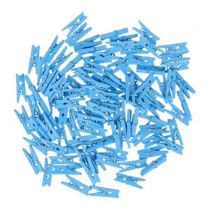 100 Pcs Mini Clip Small Pegs Hanging Photos Clips Wooden Clothespin - Picture 1 of 12