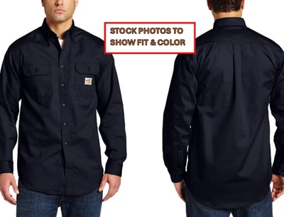 Carhartt FRC Flame-Resistant Twill Collared Long Sleeve Shirt: MEN'S 4XL TALL - Image 1 of 4