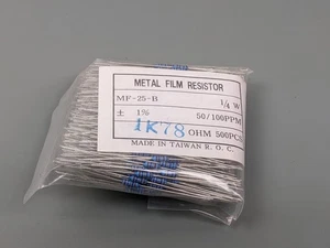 (500) 1.78K OHM 1% 1/4W Metal Film Resistors - Picture 1 of 2