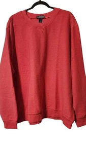 Lands End Mens Sweater Cotton XXL 50-52 Crewneck Red / Orange - Picture 1 of 8