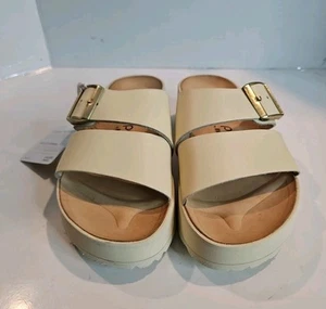 Papillio By Birkenstock Women's Sz 5 Beige Wedge Sandals - Picture 1 of 8