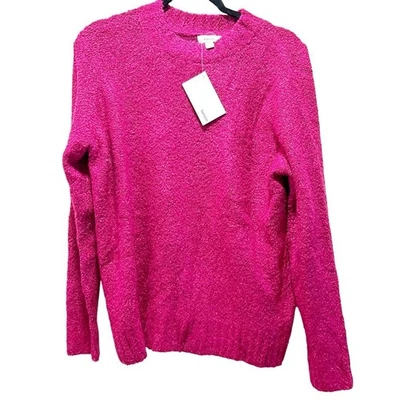 Kensie Pink Popcorn Knit Wool Blend Raspberry Pink Sweater Size XL NWT - Image 1 of 4