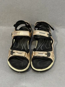 Ecco Sandals Womens Yucatan Sz 40/9 Shoes Rose Gold Sport Strappy Outdoor Comfy - Picture 1 of 14