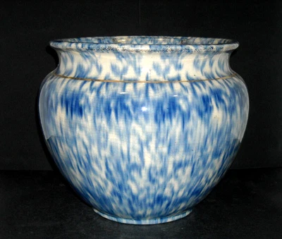 Salpicaduras grandes azules y blancas Jardiniere salpicaduras fluidas gres Foto 1 de 4