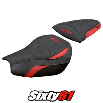 川崎 Ninja ZX 10 R 2006 - 2007 座椅套 Tappezzeria Ultragrip 红色 黑色 — 第 1/4 张图片