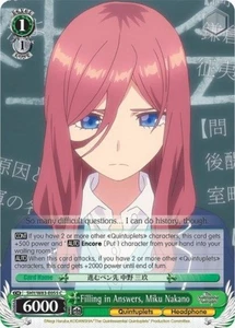 Filling in Answers, Miku Nakano - 5HY/W83-E055 - C - The Quintessential Quintupl - Picture 1 of 1
