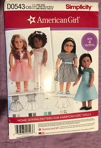 Unused pattern, clothes for 18-inch doll, American Girl type, Simplicity 2015 - Picture 1 of 2