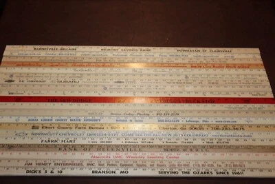 Lote de 20 reglas de madera de palo de yardas cartel publicitario color arte artesanía pasatiempo Foto 1 de 4