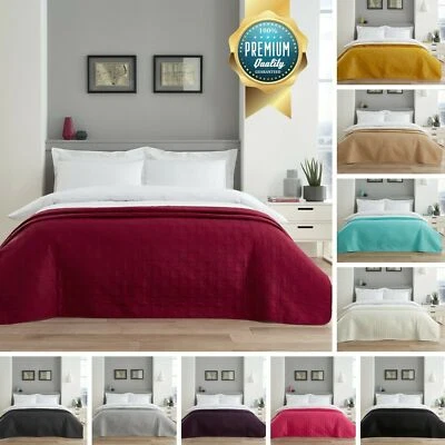 Luxury Quilted Bedspread Throw Comforter Bedding Large Sofa Cover Double 150x200 - Image 1 of 2