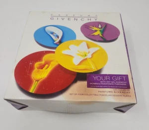 Juego de 4 platos de postre de porcelana GIVENCHY Paris 2003 vintage ~ 8" en diámetro - Imagen 1 de 6