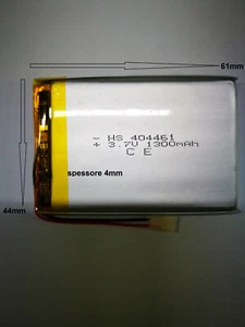 batteria a litio di polimeri 3.7 v 1300mha gps auricolari rc arduino bluetooth b - Foto 1 di 3