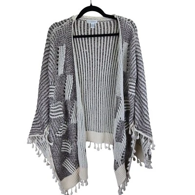 Suéter tejido kimono cárdigan borlas bohemio acogedor by Anthropologie Eliana para mujer Foto 1 de 4