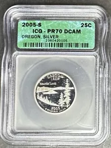 2005-S Silver Proof Oregon Quarter ICG PR-70 DCAM, Buy 3 Items, Get $5 Off!! - Picture 1 of 2