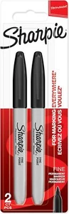 Sharpie Permanent Markers | Fine Point | Black | 2 Count - Picture 1 of 7