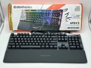 SteelSeries USB Apex 5 Hybrid Mechanical Gaming Keyboard READ - Picture 1 of 6