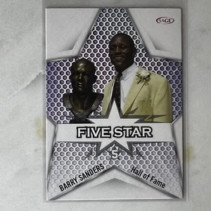 2024 Sage Low Series Football #FS-5 Barry Sanders Five Star Silver HOF NM Lions - Bild 1 von 2