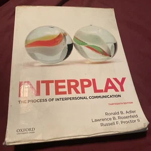 Interplay: The Process of Interpersonal Communication - Paperback - GOOD - Picture 1 of 4