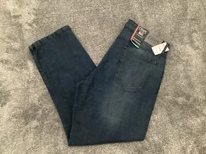 Chaps Mens Jeans 38x30 Straight Fit Stretch Waistband Denim Pants Blue NEW - Picture 1 of 10