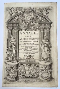 FRONTISPICIO AUGUSTO TORNIELLI 1610 PLACA ANTIGUA GRANDE SIGLO XVII - Imagen 1 de 5