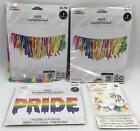 Rainbow Pride Party Lot of 4 Items: Balloon Banner, 2 Garlands, & Face Jewelry