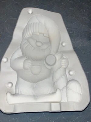 Molde de fundición deslizante de cerámica vintage grande musical Santa 11” de alto molde de Dana’s 381 Foto 1 de 4