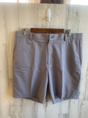 Shorts Oxford masculino stretch golfe tamanho 36 cinza frente plana golfe - Imagem 1 de 4