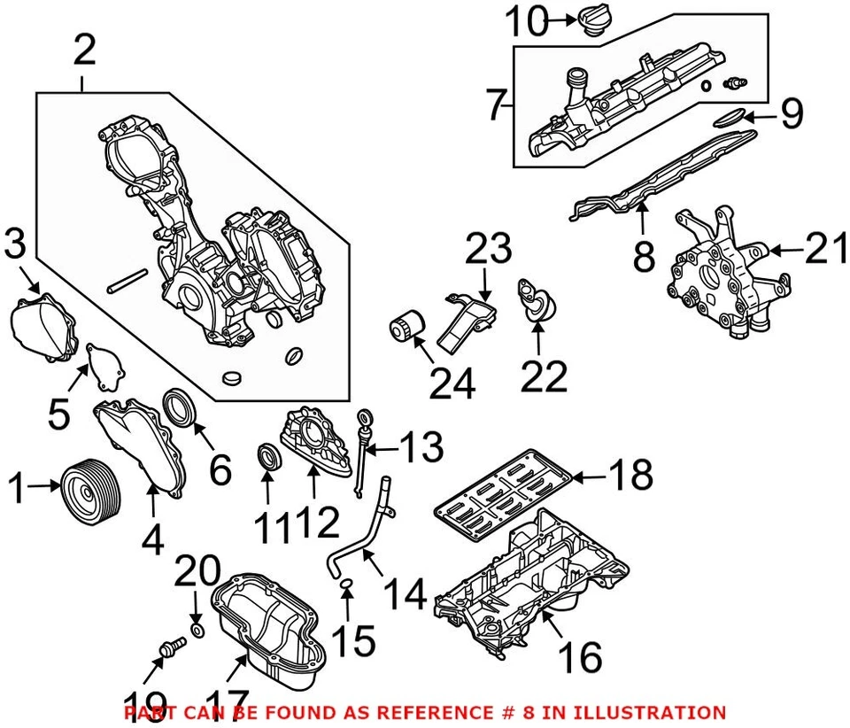 Genuine OEM Engine Valve Cover Gasket for Nissan Armada NV2500 Pathfinder Titan - Image 1 of 1