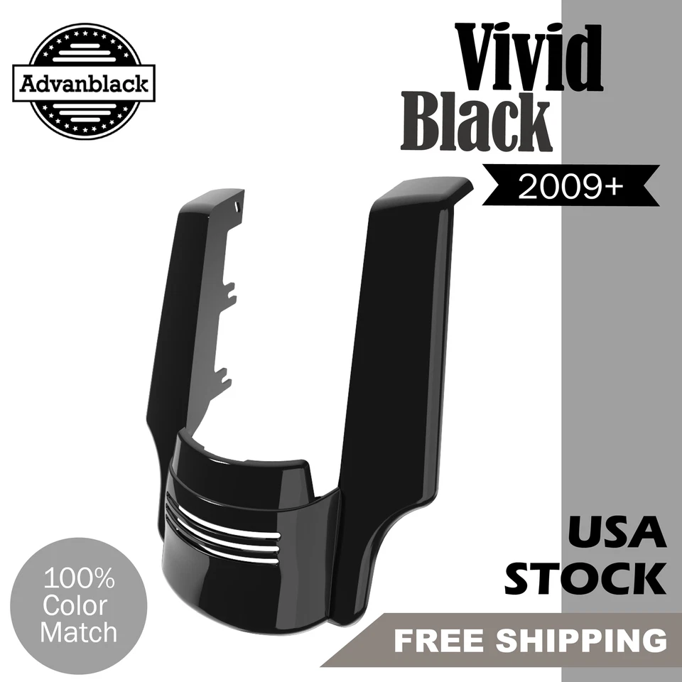 Vivid Black Rear Fender Extension Fits Harley Touring Street Road Glide 2009+ - Image 1 of 4