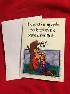 Naughty Greeting Card Funny Humor Sarcastic Couples Love Joke Vintage - Picture 1 of 2