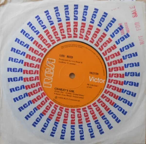 Lou Reed ORIG OZ 45 Charley's girl EX '76 RCA 102759 Velvet Underground - Picture 1 of 1