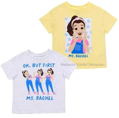 Conjunto de 2 camisetas Ms. Rachel niñas talla 18M-5T niño pequeño top algodón Miss 4 5 niño Foto 1 de 3