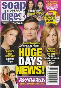 Soap Opera Digest Feb 15, 2016 DANIEL COSGROVE-PARRY SHEN-RYAN CARNES-VALENTINES - Foto 1 di 1