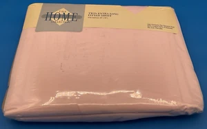 JC PENNY The Home Collection Twin Extra Long Fitted Sheet Pink VINTAGE NEW NICE - Picture 1 of 6