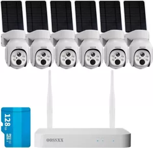 OOSSXX 2-Way Audio Wireless Solar Cameras, Wireless Security Camera System - Picture 1 of 19