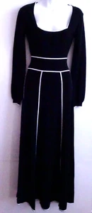 Victor Glemaud Damen Strick Pull Langarm Midi Kleid Gr. S Neu ohne Etikett 598 schwarz weiß - Bild 1 von 10