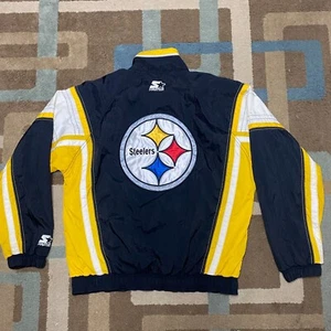 Vintage Pittsburgh Steelers Starter Jacker Size Medium Embroidered Name - Picture 1 of 10