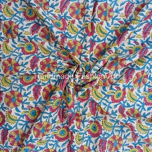 Indian Hand-block Fabric Scraps Pack for Crumb/Scraps Quilting 100% Cotton 1 Mtr - Picture 1 of 82