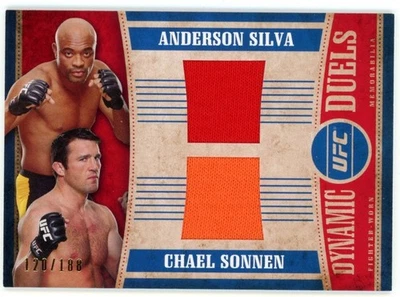 2015 Topps UFC Knockout Dynamic Duels Relics /188 Anderson Silva Chael Sonnen - Image 1 of 2