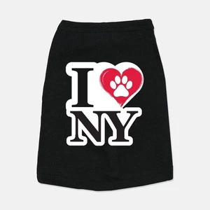 I Love NY Paw in Heart Pet Tank - Picture 1 of 6
